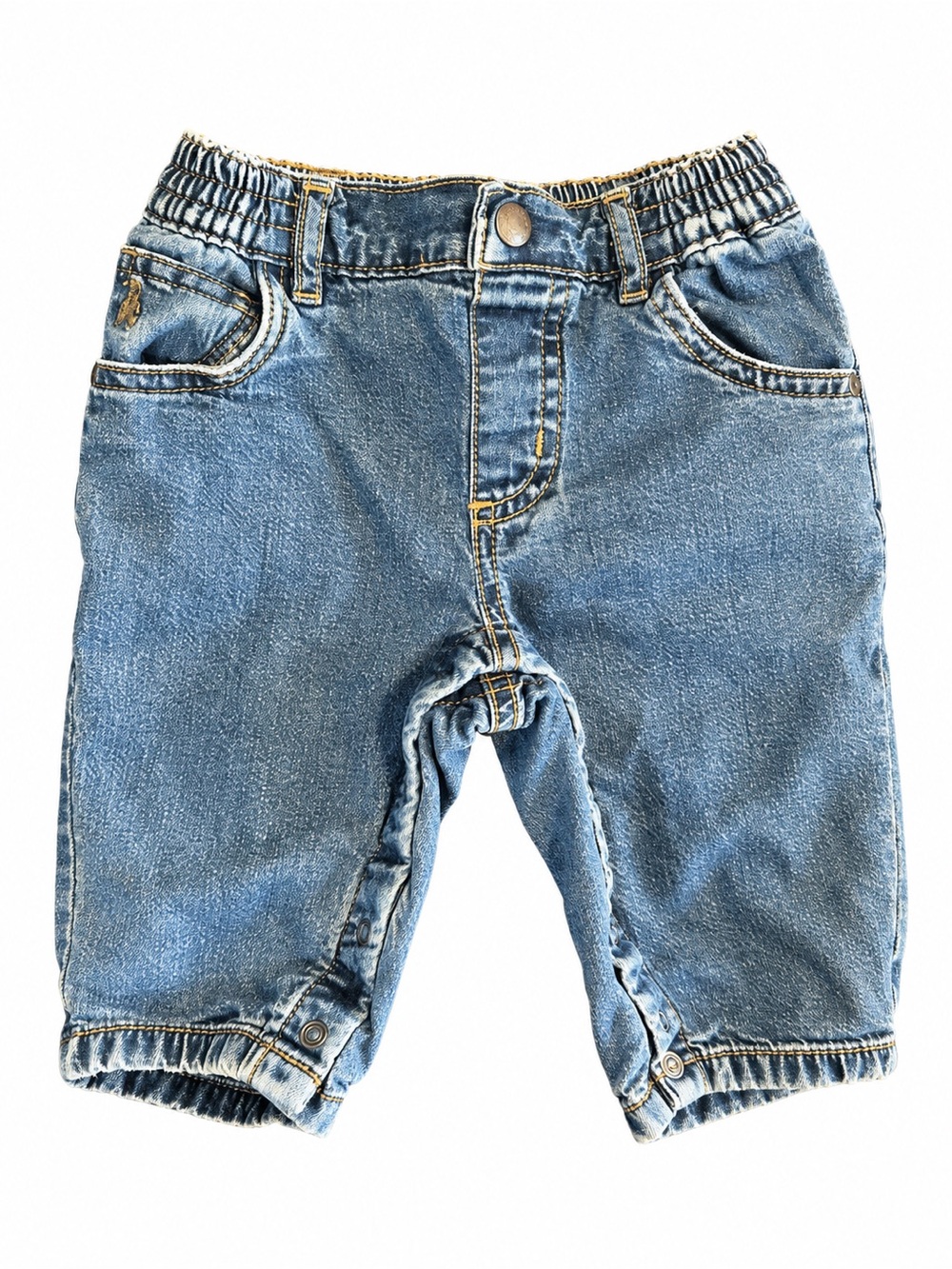Baby Gap Boys Pull-On Jeans Medium Wash Denim Pants Newborn